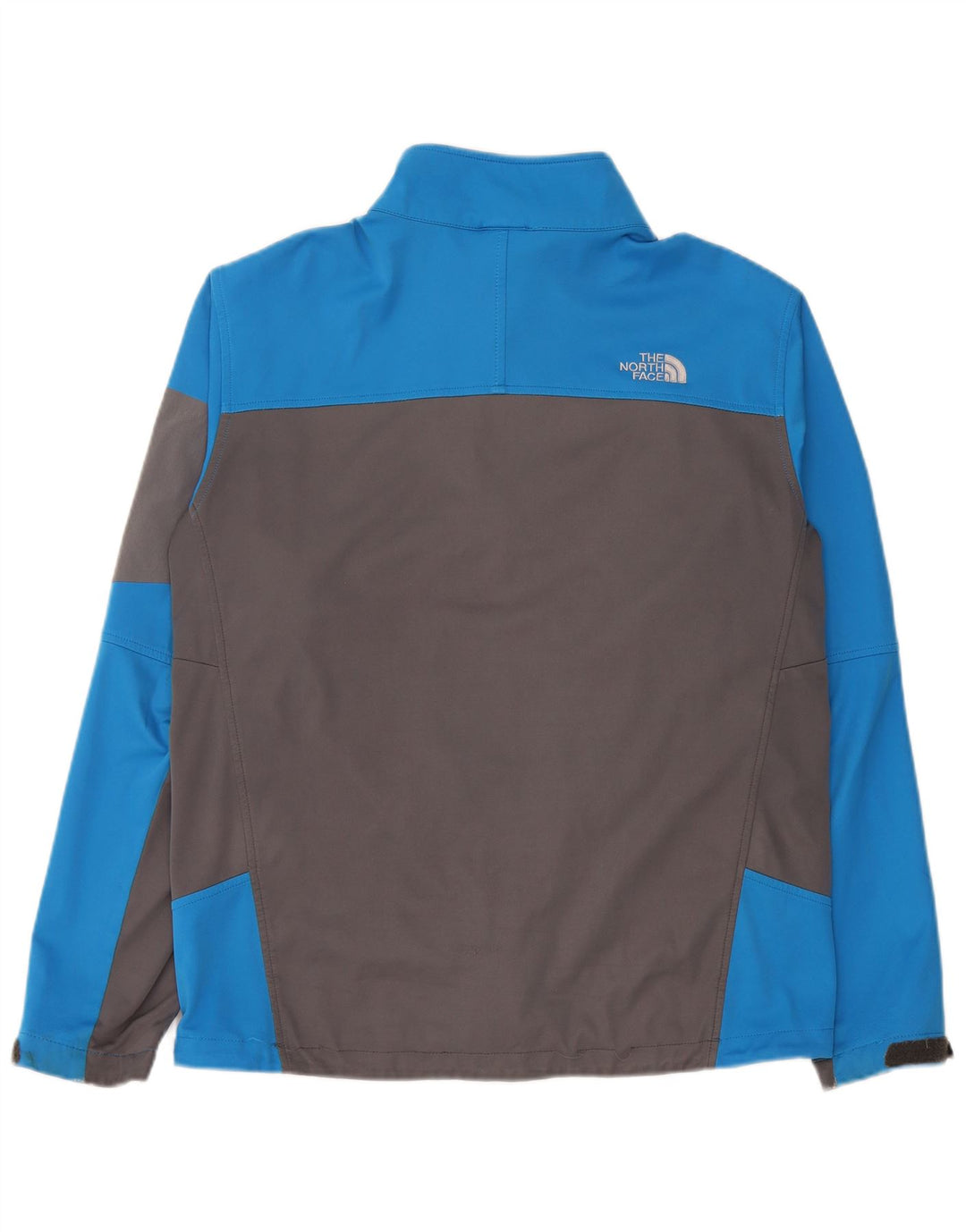 Jaqueta masculina de moletom The North Face em poliéster colorblock azul médio