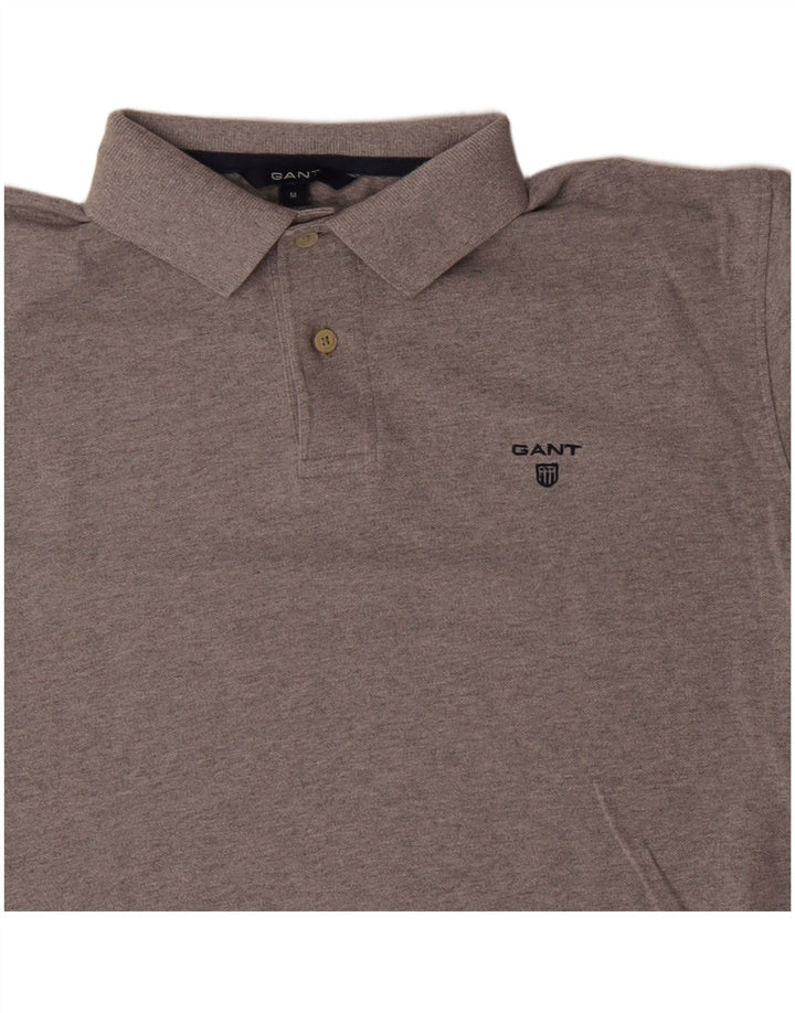 Camisa polo masculina Gant algodão cinza médio