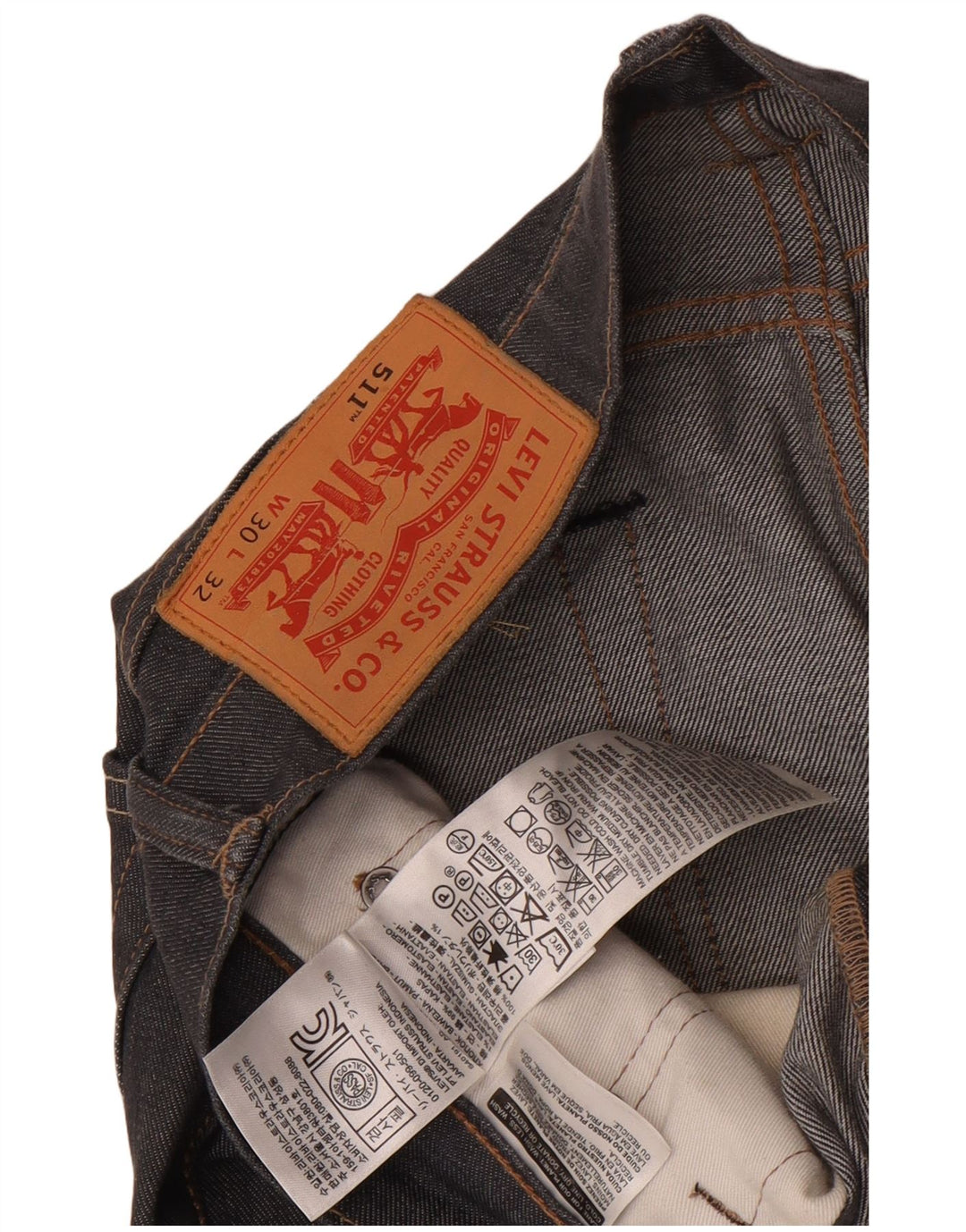 Levi's Masculino 511 Slim Jeans W30 L32 Cinza Algodão