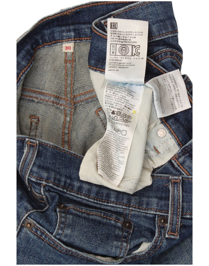 Shorts jeans feminino LEVI'S W30 algodão azul médio