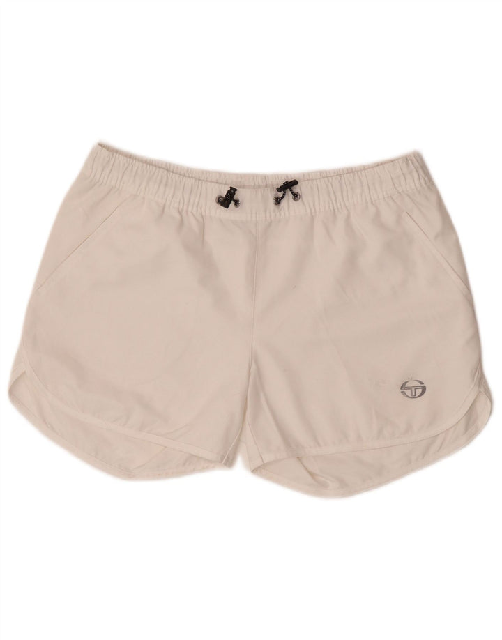 Shorts esportivo feminino Sergio Tacchini IT 44 poliéster branco médio