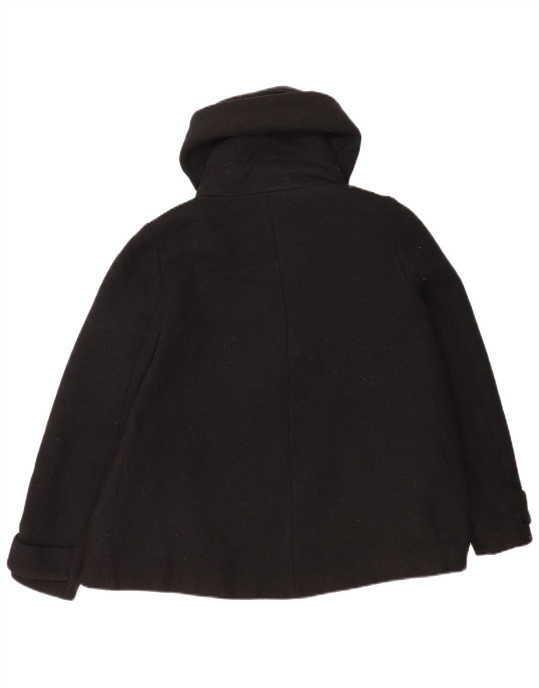 Jaqueta bomber com capuz feminino Zara UK 14 poliéster preto médio