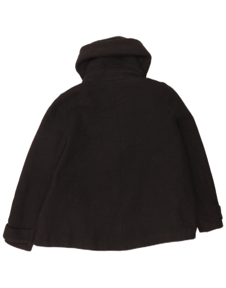 Jaqueta bomber com capuz feminino Zara UK 14 poliéster preto médio