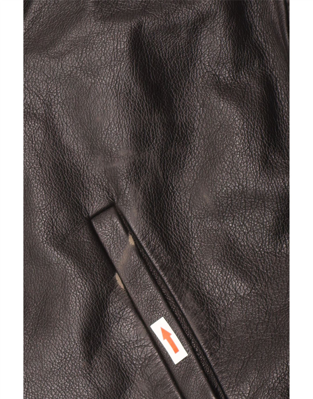 Jaqueta de couro masculina Oakland UK 38 couro preto médio