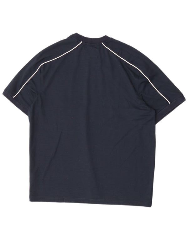 Camiseta gráfica masculina Jack Wills Top médio azul marinho colorblock