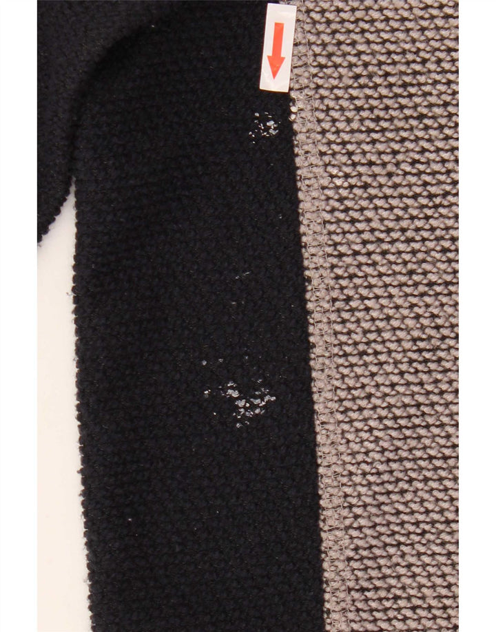 Moletom masculino Weird Fish com gola e zíper, moletom cinza médio colorblock