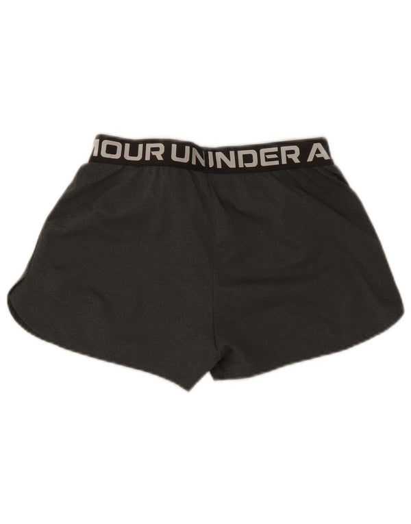 Shorts esportivos gráficos Under Armour Boys Heat Gear 11-12 anos grandes cinza