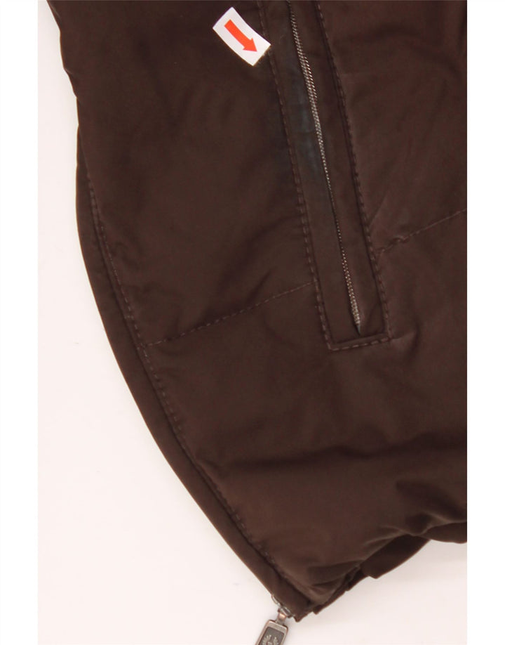 Jaqueta feminina acolchoada com capuz BELSTAFF IT 46 grande marrom nylon