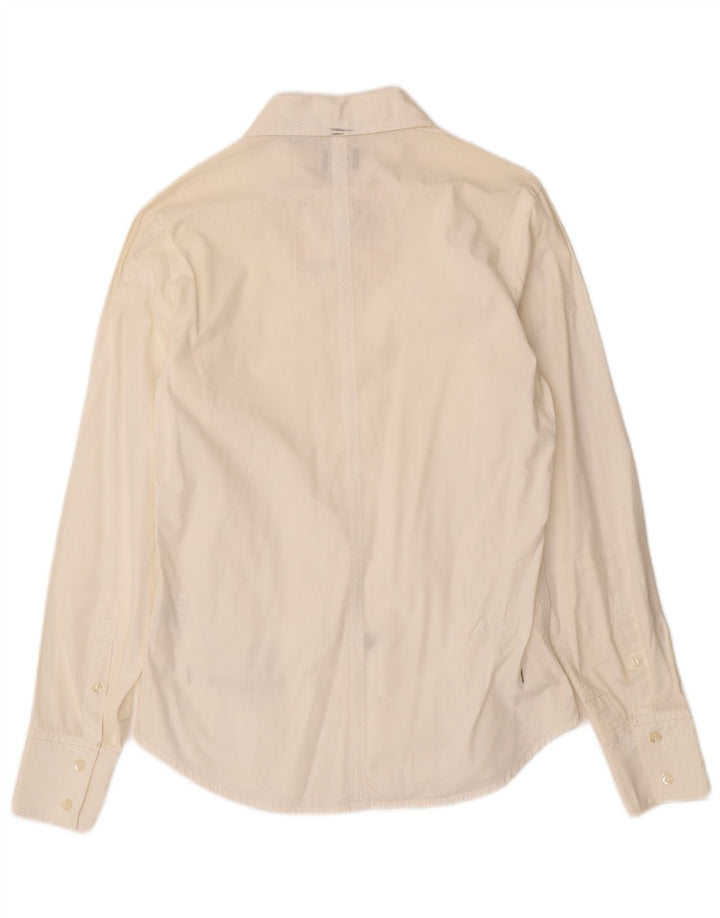 Camisa masculina G-Star pequena de algodão branco