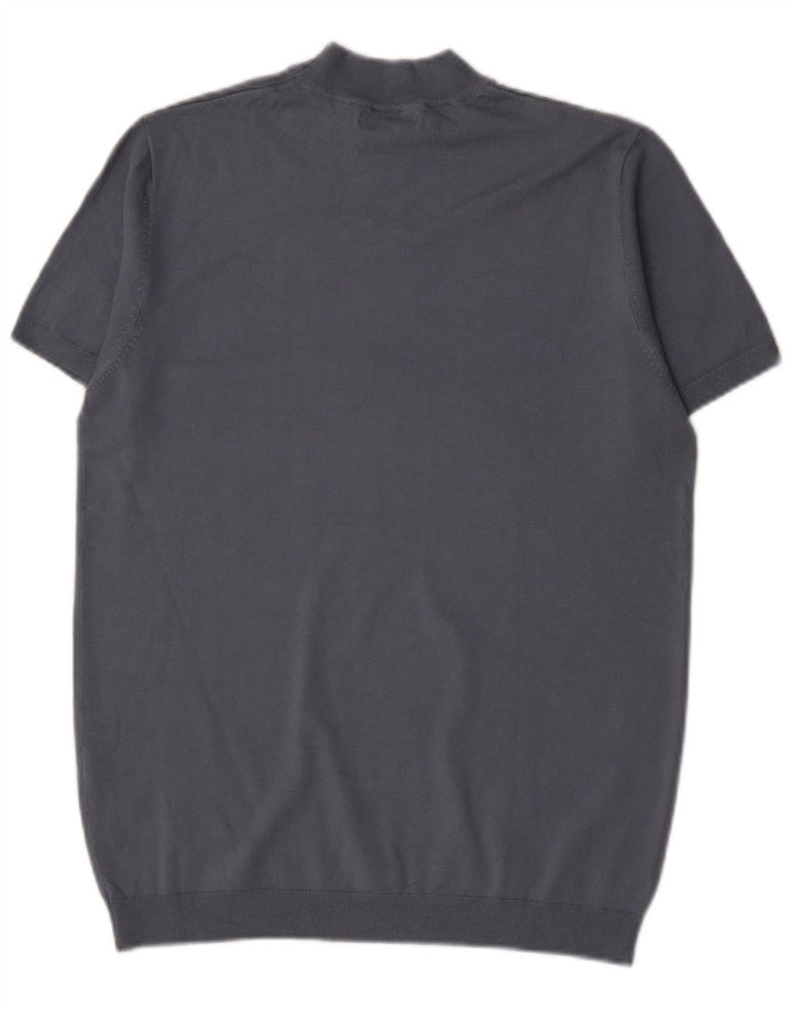 Camiseta masculina Zara Top médio azul viscose
