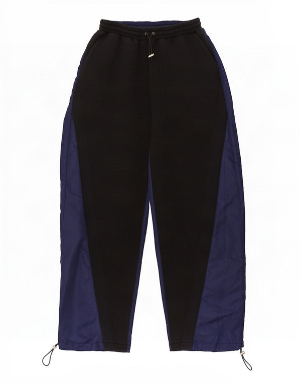 Calça de treino feminina Zara UK 12 algodão colorblock preto médio