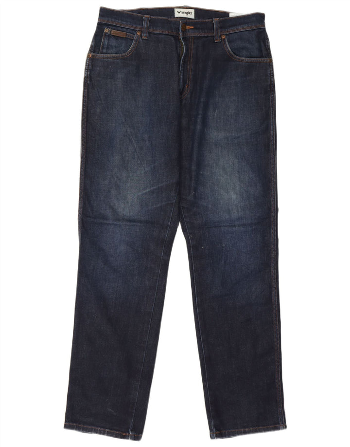 Wrangler Masculino Texas Slim Jeans W32 L32 Azul Algodão