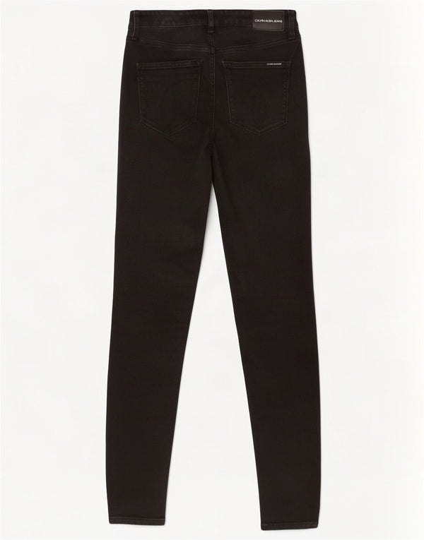 Calvin Klein Mens High Rise Skinny Jeans W30 L30 Black Cotton
