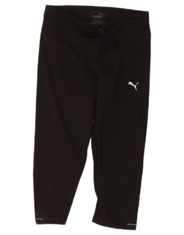 Puma Calça Capri Feminina UK 10 Pequena Poliéster Preto