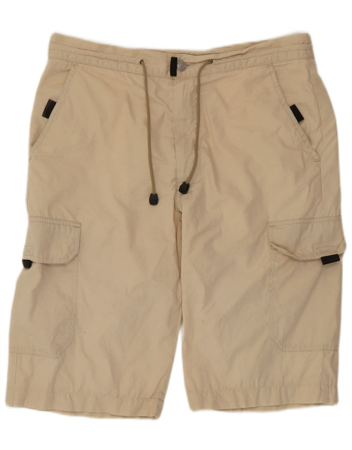 Shorts cargo masculino VINTAGE IT 50 grande W34 algodão bege