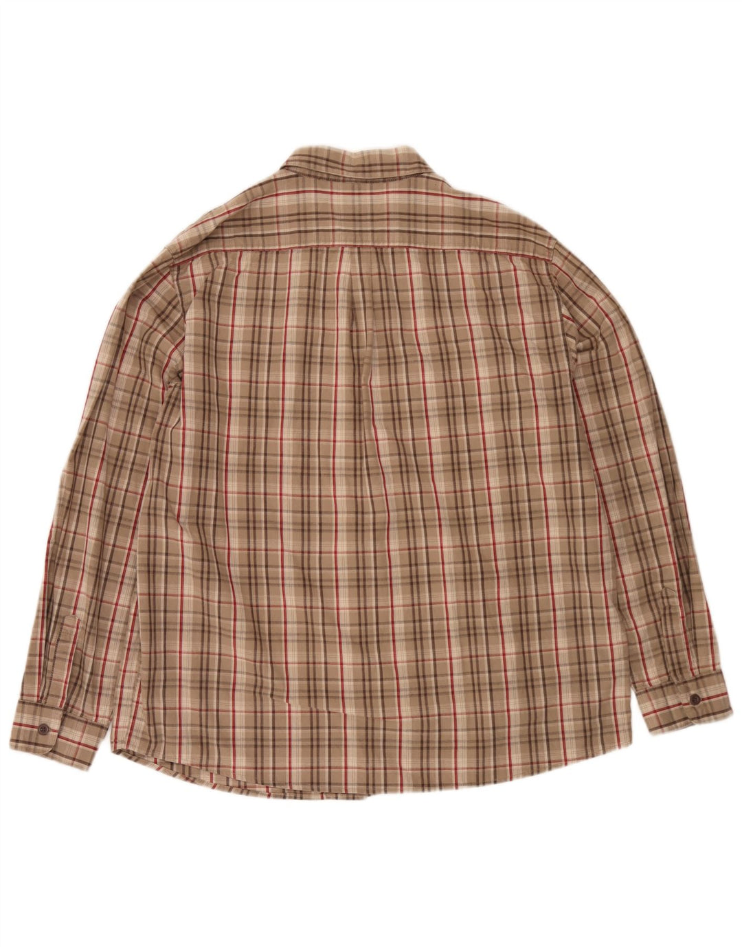 Camisa masculina Wrangler XL bege xadrez algodão