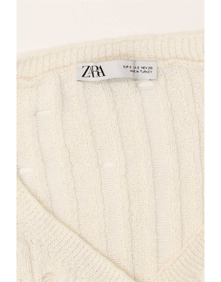 Zara Womens Oversized Bolero Jumper Reino Unido 10 Pequeno Off White