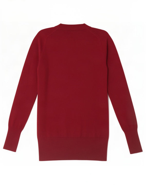 Zara Womens Cardigan Sweater UK 10 Small Maroon Viscose