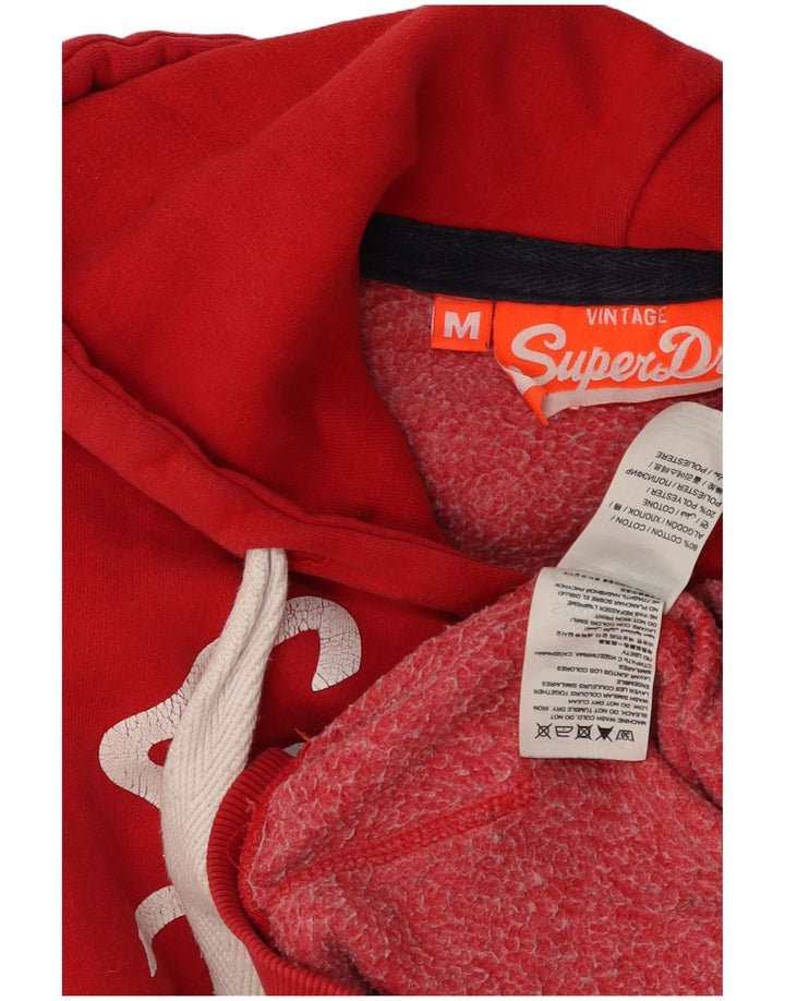 Superdry Mens Graphic Hoodie Jumper Médio Algodão Vermelho