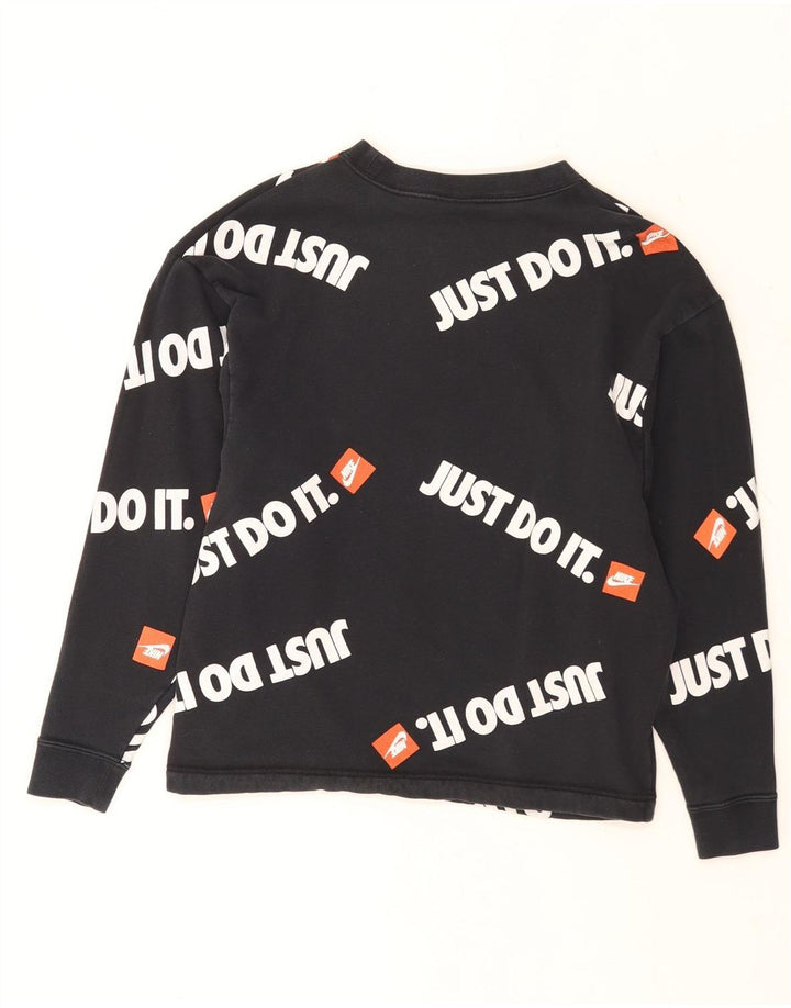 Moletom masculino Nike com capuz gráfico jumper pequeno algodão preto