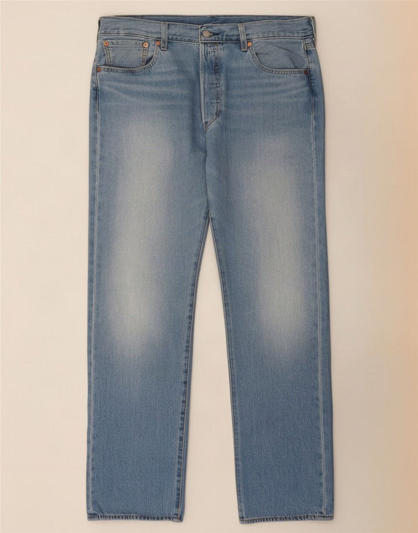 Calça jeans masculina Levi's 501 Straight W34 L32 azul algodão
