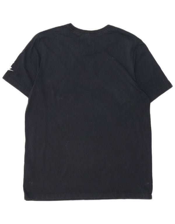 Camiseta gráfica masculina NIKE Top grande de algodão preto