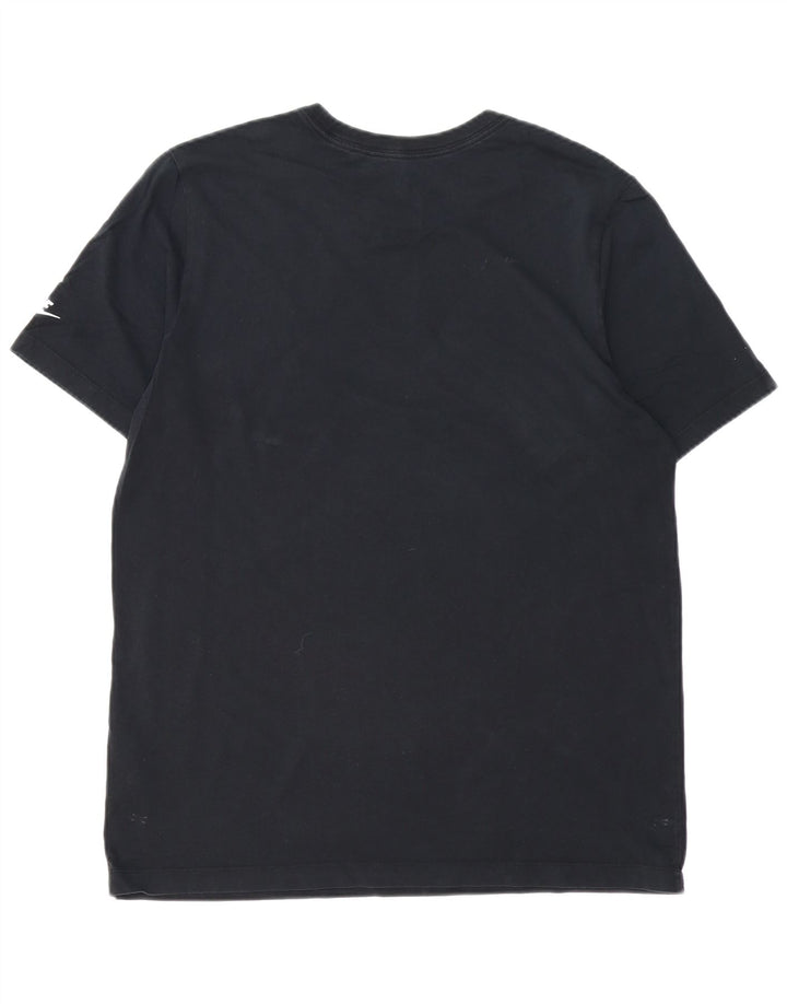 Camiseta gráfica masculina NIKE Top grande de algodão preto
