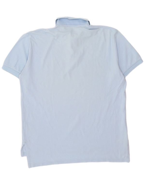 Camisa polo masculina Polo Ralph Lauren de algodão azul médio