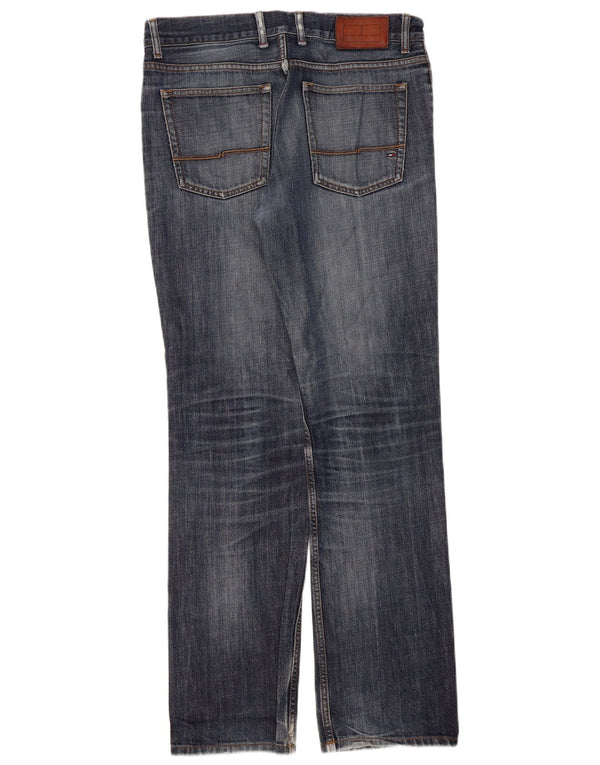 Jeans retos masculinos Tommy Hilfiger W32 L34 algodão azul