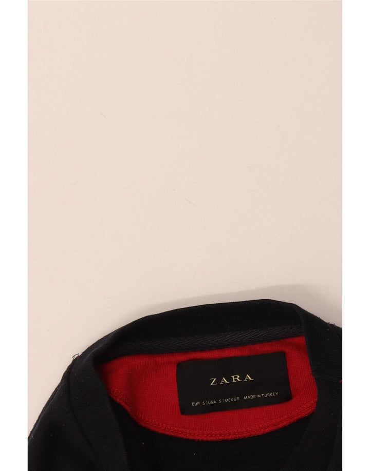 Zara Moletom Masculino Jumper Pequeno Multicolorido Colorblock