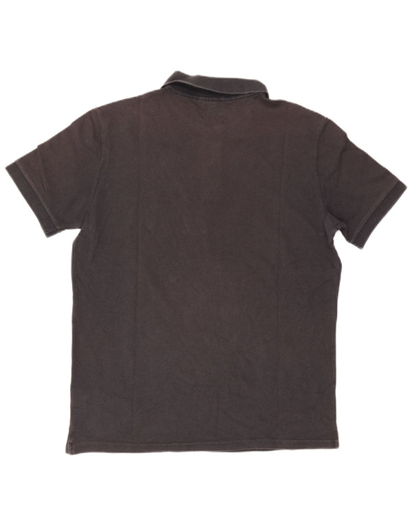 Trussardi Jeans Camisa polo masculina XL algodão preto