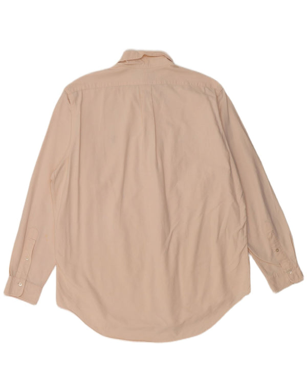 Polo Ralph Lauren Camisa masculina tamanho 16 1/2 grande algodão rosa