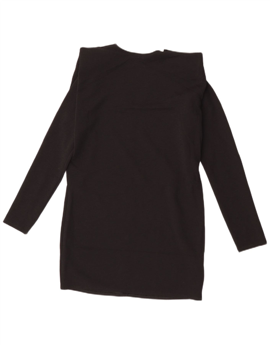 Vestido feminino Zara de manga comprida UK 14 médio preto