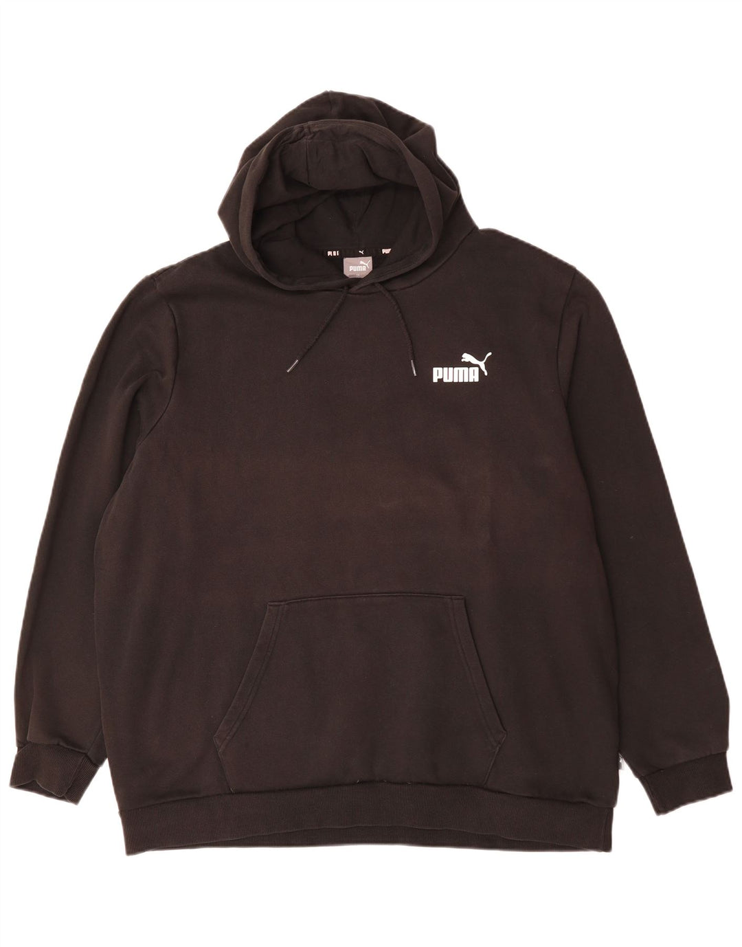 Puma Mens Hoodie Jumper 2XL Algodão Preto