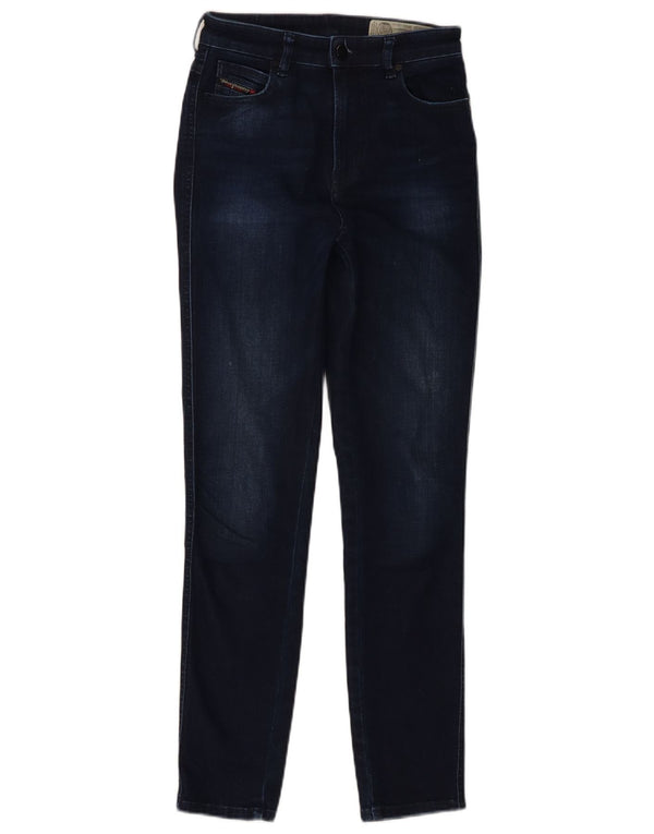 Diesel feminino Babhila cintura alta slim skinny jeans W23 L28 algodão azul marinho