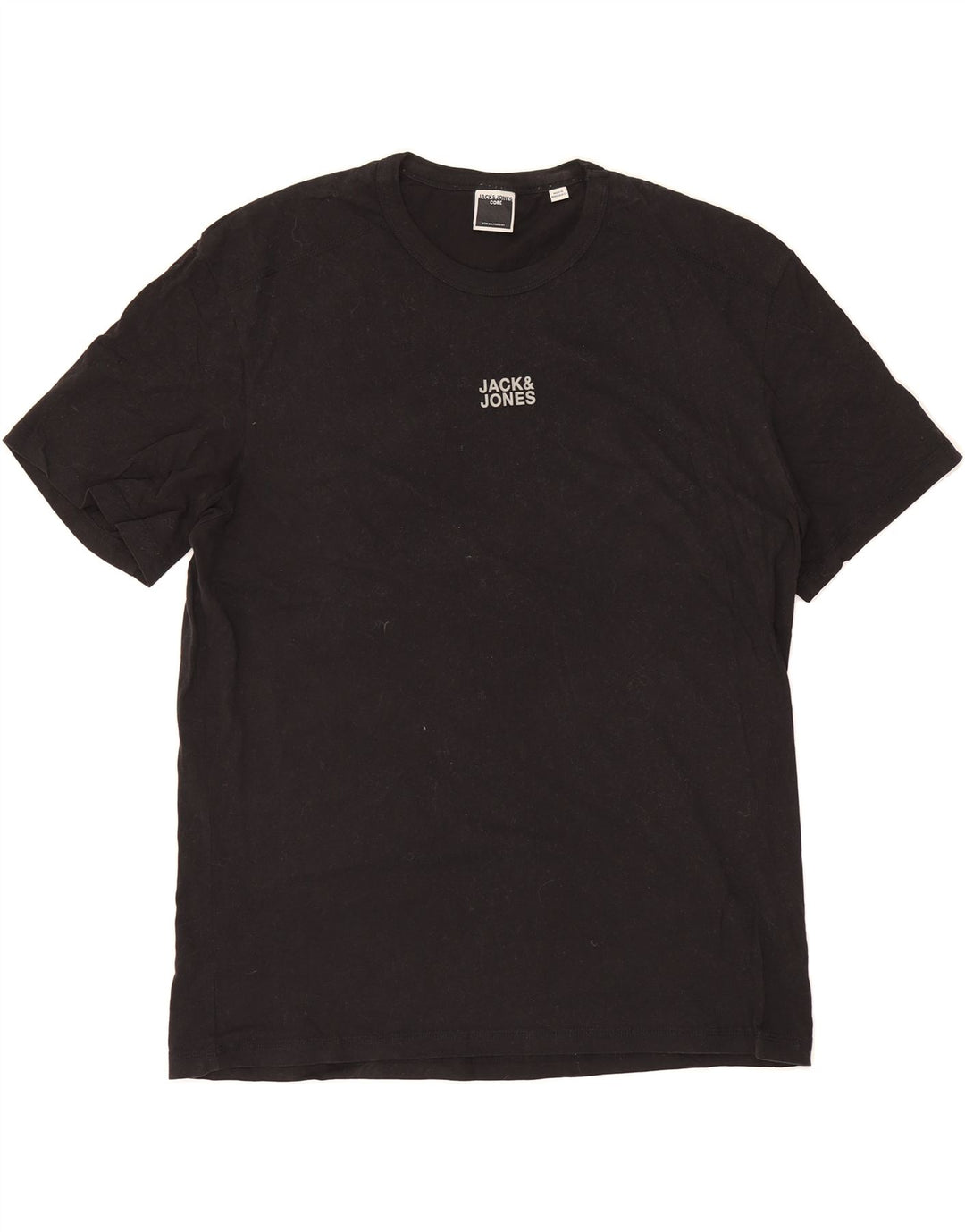 JACK & JONES Mens T-Shirt Top XL Black Cotton Vintage Jack & Jones and Second-Hand Jack & Jones from Messina Hembry 
