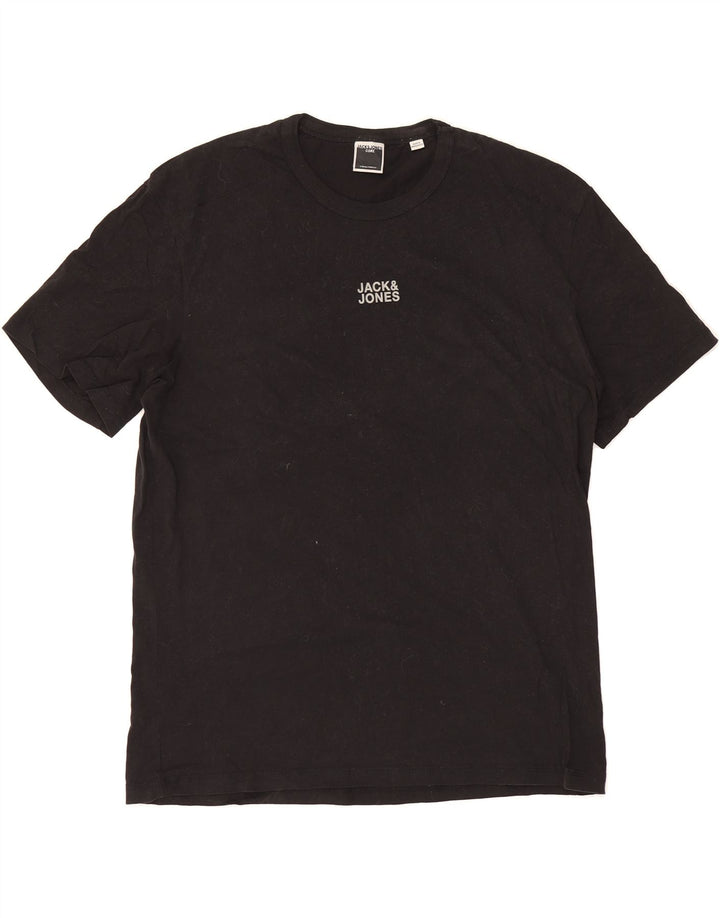 JACK & JONES Mens T-Shirt Top XL Black Cotton Vintage Jack & Jones and Second-Hand Jack & Jones from Messina Hembry 