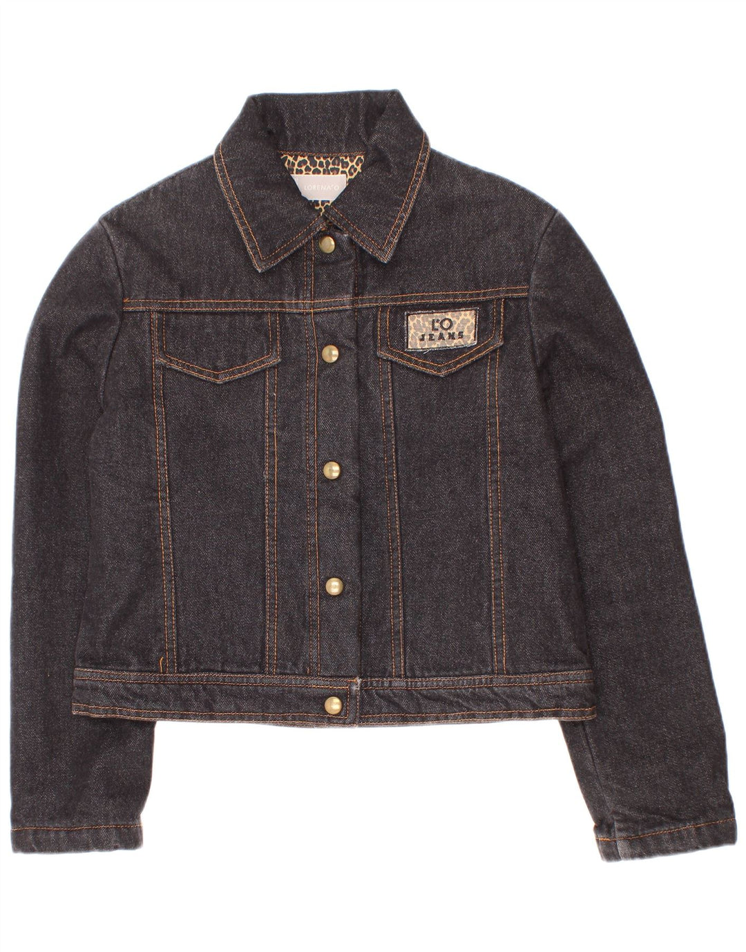 Lorena'O Jaqueta jeans feminina 8-9 anos algodão cinza