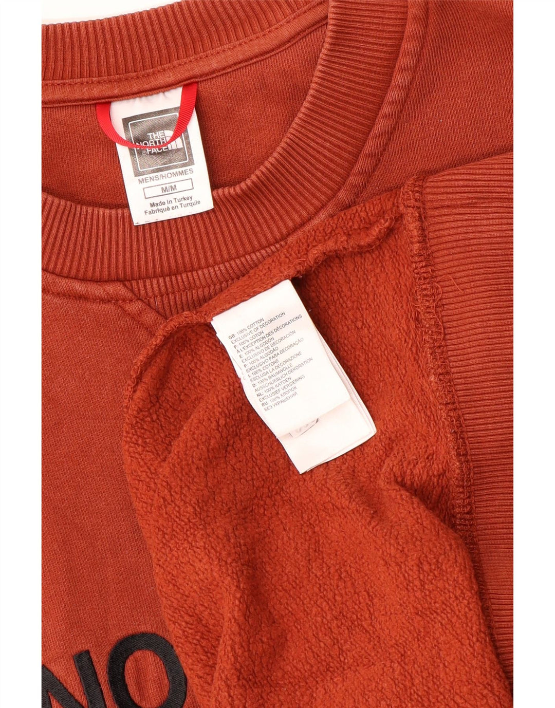 THE NORTH FACE moletom gráfico masculino jumper médio laranja