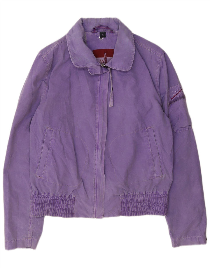 Jaqueta bomber feminina Murphy & Nye Sailmakers Reino Unido 10 pequena roxa