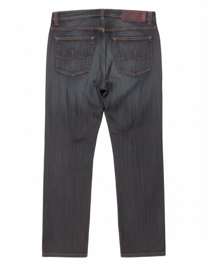 Iceberg Jeans Slim Feminino W32 L32 Azul Marinho Algodão