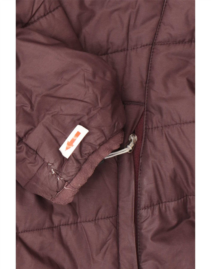 Jaqueta acolchoada com capuz feminino Rohan UK 14 poliéster marrom médio