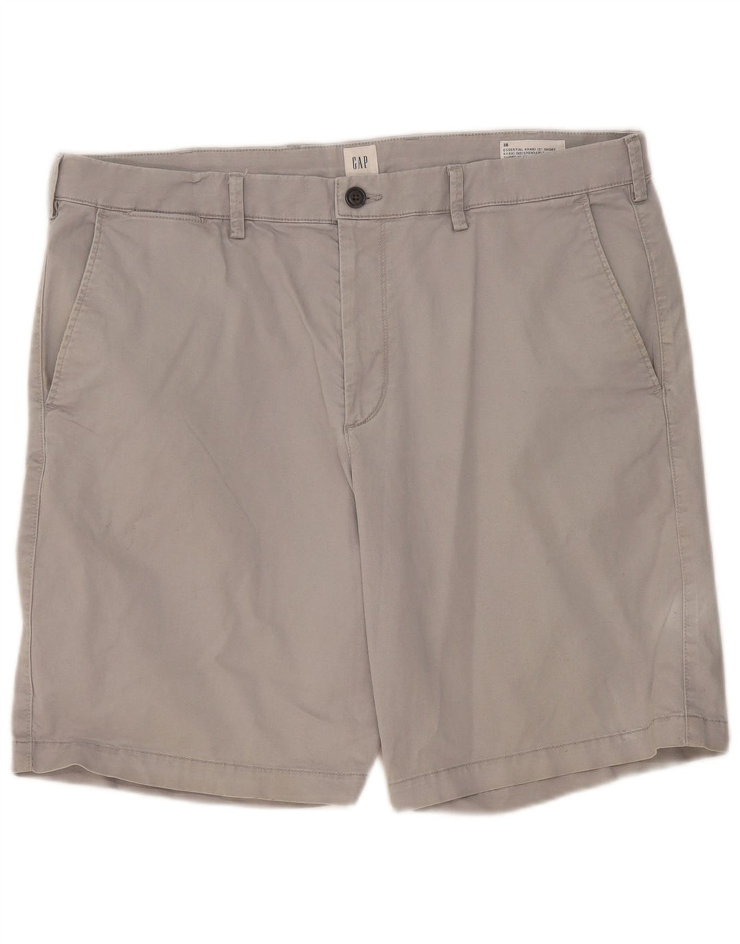 Shorts Chino Masculino GAP W38 XL Algodão Cinza