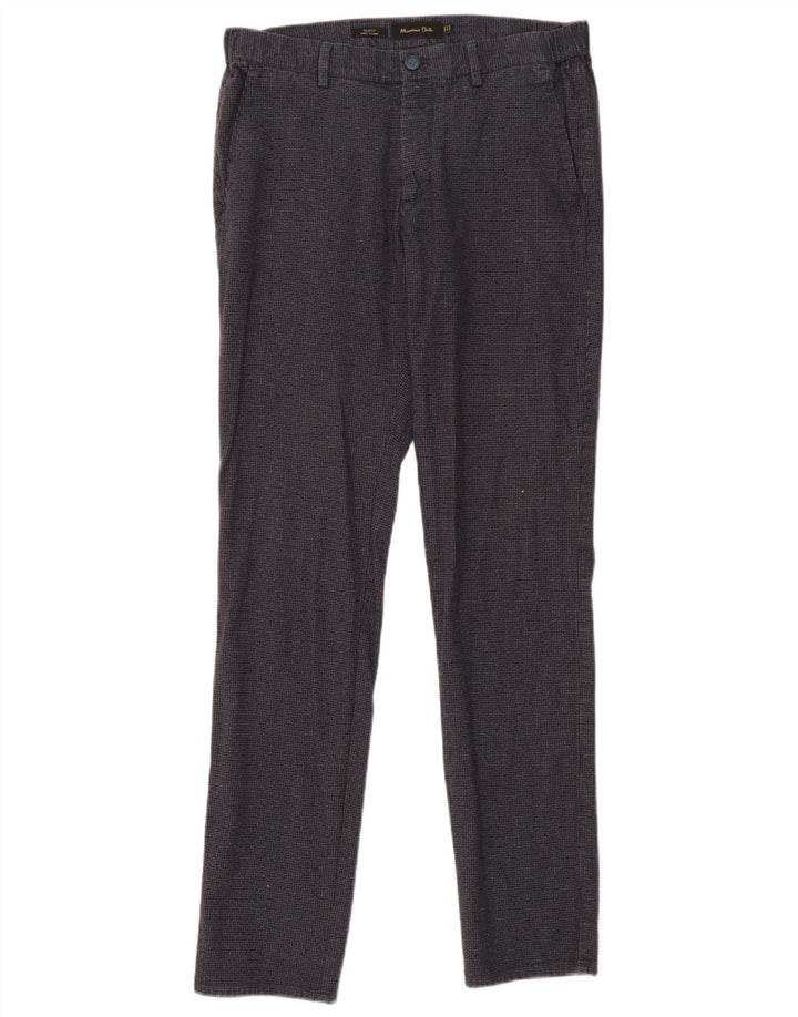 Calça Chino Masculina Massimo Dutti EU 40 Médio W31 L32 Azul Marinho