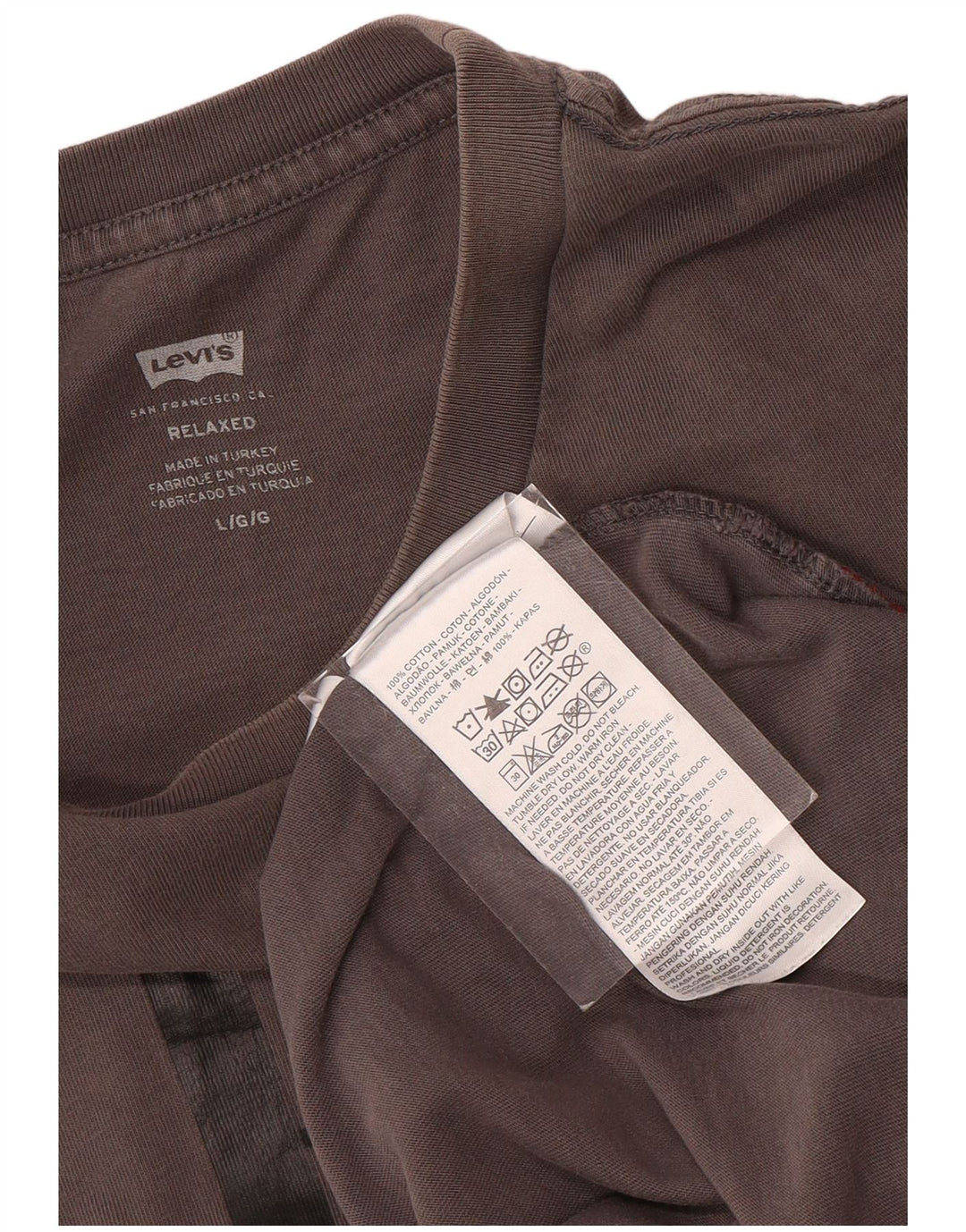 Camiseta Levi's Masculina Relaxed Graphic Top Grande Algodão Cinza