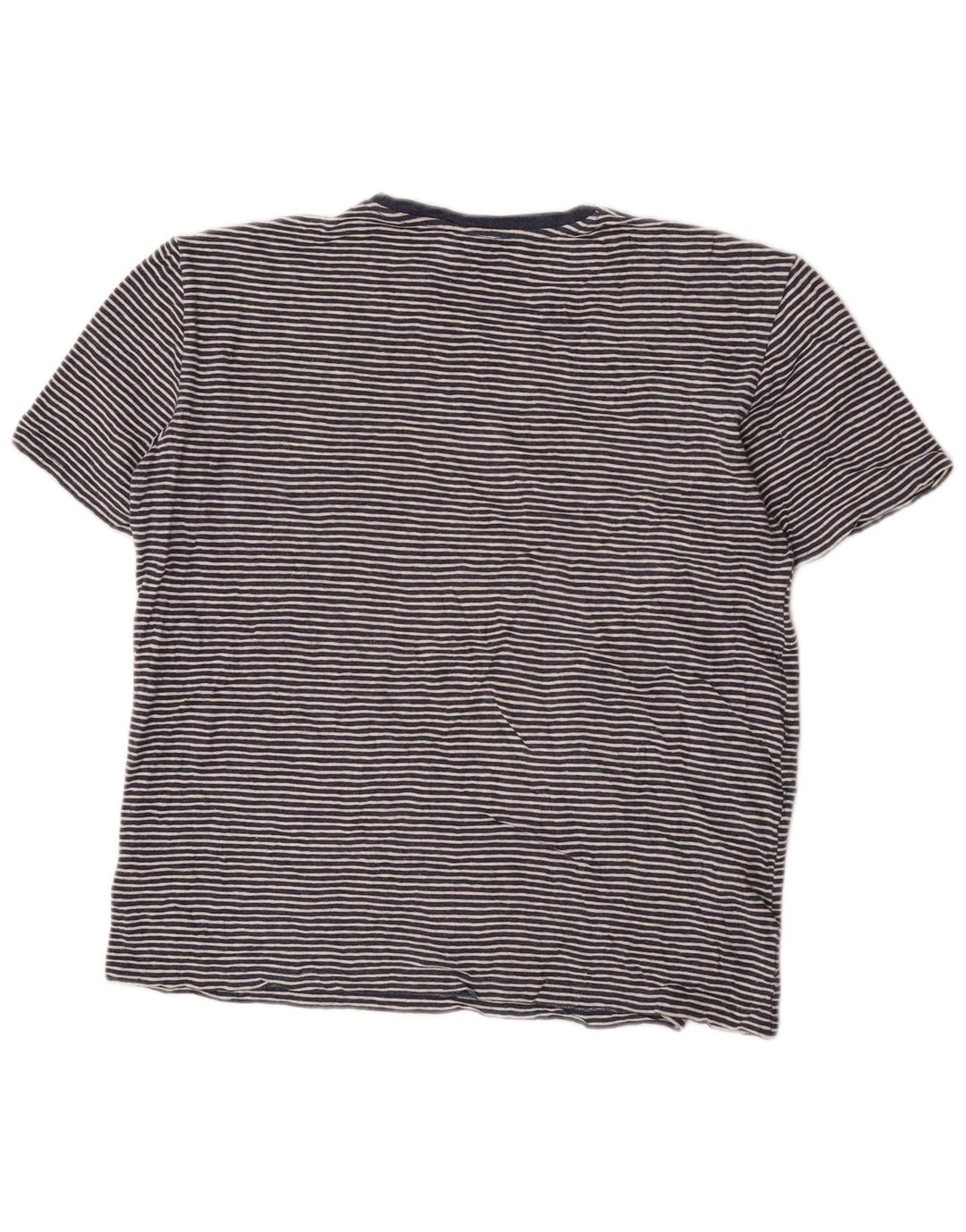 Cos Camiseta Masculina Top Médio Algodão Listrado Azul