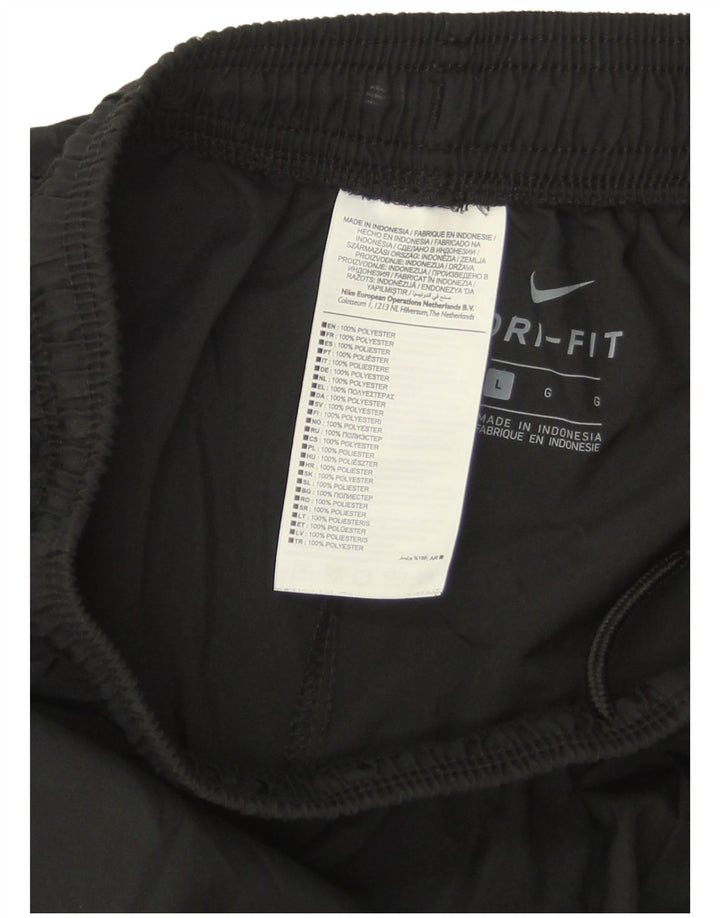 Shorts esportivos femininos NIKE Dri Fit UK 14 grande poliéster preto
