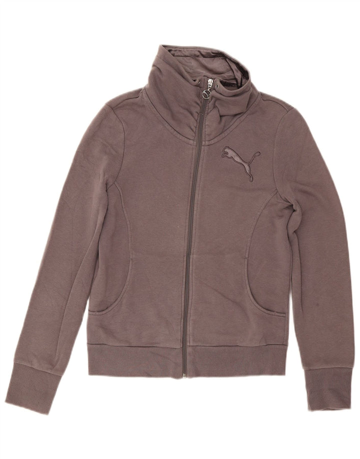 Puma Womens Tracksuit Top Jacket UK 10 Pequeno Cinza