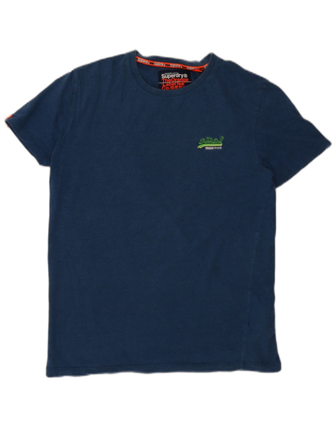 Camiseta masculina Superdry Top médio algodão azul marinho