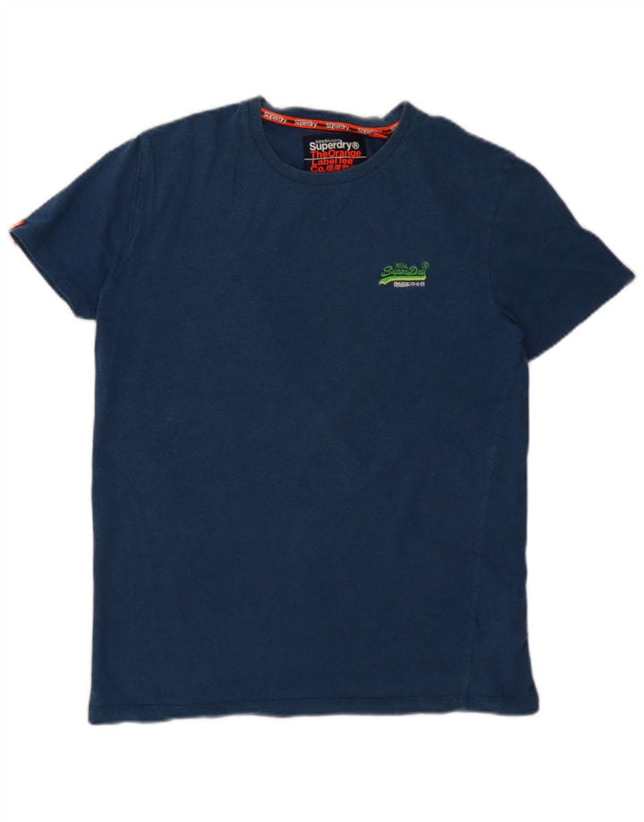 Camiseta masculina Superdry Top médio algodão azul marinho